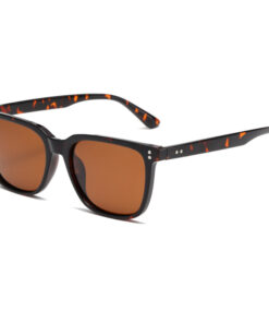 FASHIONABLE BEIGE SQUARE FRAME POLARIZED SUNGLASSES