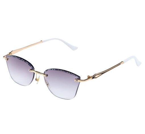 FASHION PC FRAMELESS METAL TRIMMED SUN GLASSES