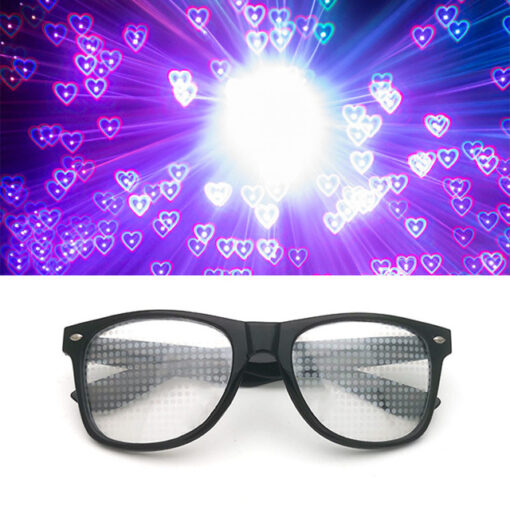 FASHIONABLE RICE NAIL DIFFRACTION HEART SPECIAL EFFECT GLASSES