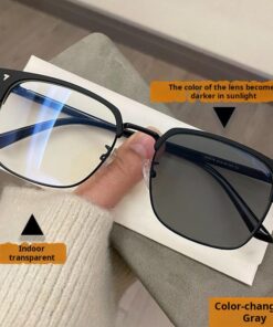 Fashionable Half-Rim Frosted Photochromic Glasses